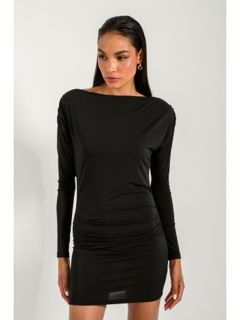 μίνι φόρεμα με σούρες (black) σε προσφορά