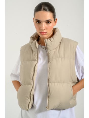 καπιτονέ γιλέκο (l.beige)