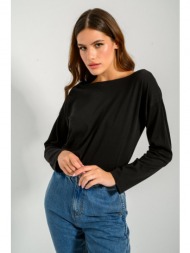 μπλούζα με ίσιο ντεκολτέ (black)