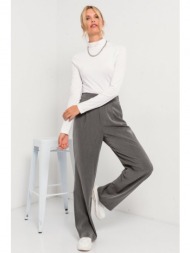 wide leg παντελόνα με πιέτες (dark gray)
