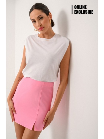 μίνι φούστα με cut out λεπτομέρεια (pink) σε προσφορά