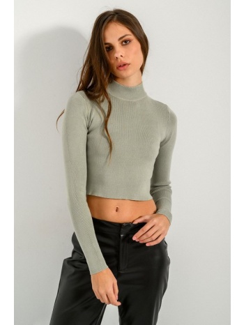 ριπ κροπ πλεκτό με ψηλό γιακά (d.mint) σε προσφορά