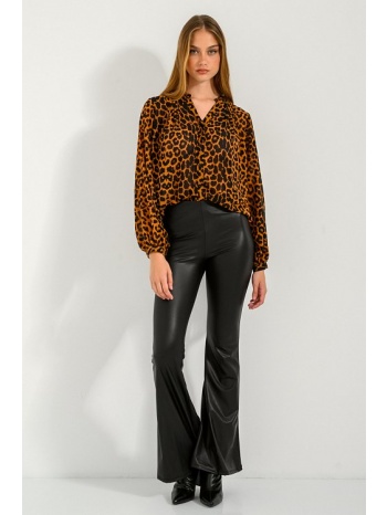 πουκάμισο με ημιδιαφάνεια και leopard print (multi) σε προσφορά