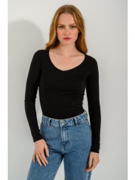 τοπ με v ντεκολτέ (black)