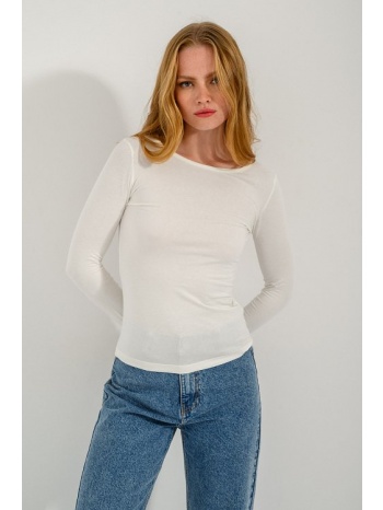 τοπ με στρογγυλή λαιμόκοψη (white) σε προσφορά