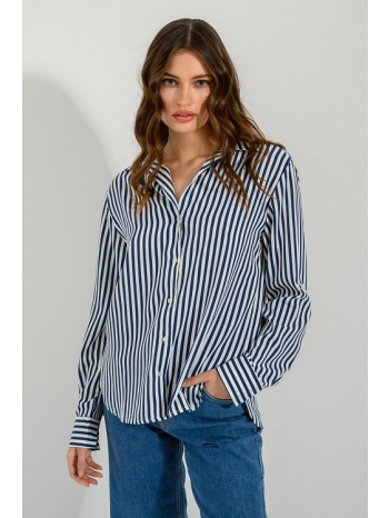 ριγέ πουκάμισο με απαλή υφή (blue/offwht) σε προσφορά