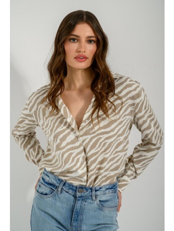 πουκάμισο με zebra print και απαλή υφή (multi) σε προσφορά