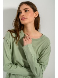 μπλούζα με στρογγυλή λαιμόκοψη (mint)
