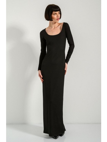 maxi ριπ φόρεμα με άνοιγμα (black) σε προσφορά