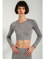 ριπ κροπ τοπ χωρίς ραφές (acd/wsh/grey)