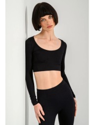 ριπ κροπ τοπ χωρίς ραφές (black)