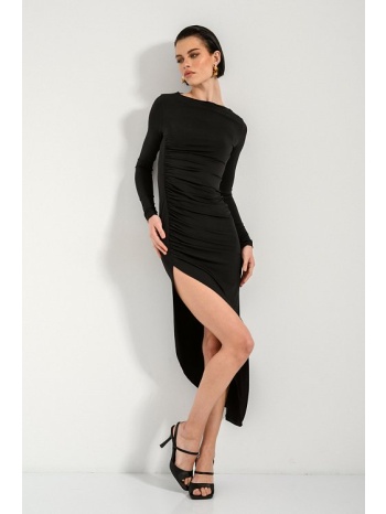 midi φόρεμα με άνοιγμα (black) σε προσφορά