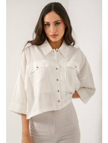 πουκάμισο με τσέπες (white)
