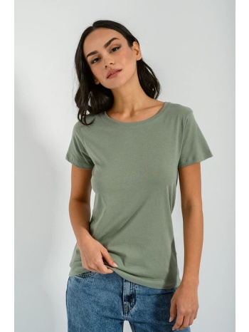 basic t-shirt με στρογγυλή λαιμόκοψη (khaki) σε προσφορά