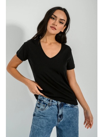 basic t-shirt με v ντεκολτέ (black) σε προσφορά