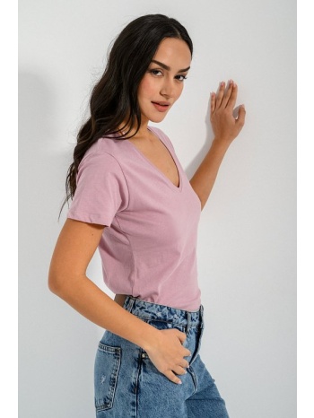 basic t-shirt με v ντεκολτέ (rose) σε προσφορά
