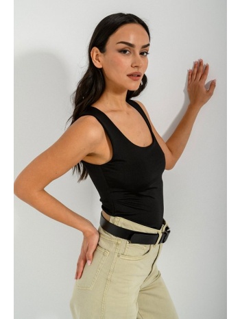 λύκρα τοπ με φαρδιές τιράντες (black)