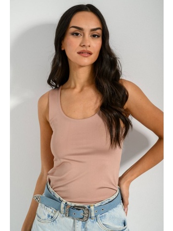 λύκρα τοπ με φαρδιές τιράντες (bakedpink)