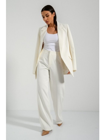 wide leg παντελόνα με πιέτες (cream) σε προσφορά