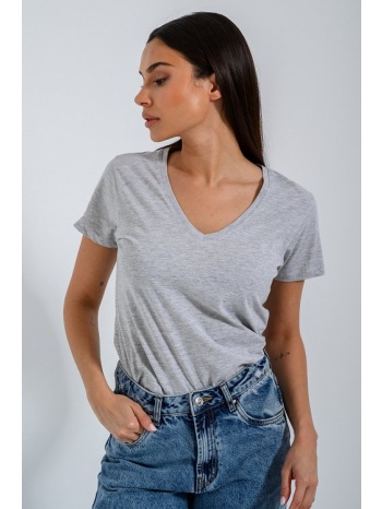 basic t-shirt με v ντεκολτέ (gray marl) σε προσφορά