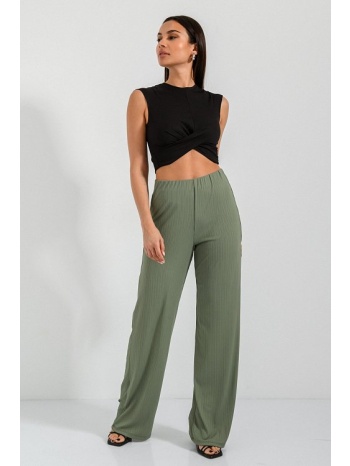 ριπ wide leg παντελόνα (khaki) σε προσφορά
