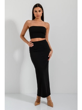 maxi ριπ φούστα με άνοιγμα (black) σε προσφορά