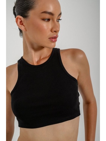 ριπ halter κροπ τοπ (black) σε προσφορά