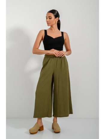 γκοφρέ παντελόνα κιλότ (khaki) σε προσφορά