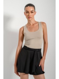 σορτς με ασορτί ζώνη (black)