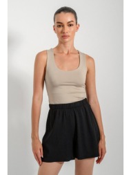 γκοφρέ βερμούδα με λάστιχο (black)