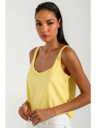 αμάνικη μπλούζα με στρογγυλή λαιμόκοψη (l.yellow)