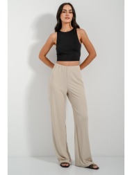 ριπ wide leg παντελόνα (sand)