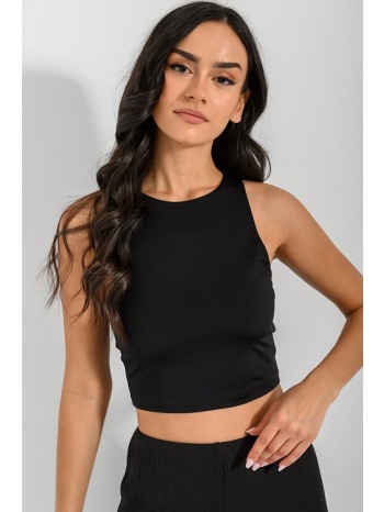 λύκρα κροπ τοπ (black) σε προσφορά