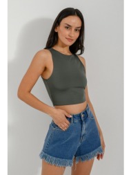 λύκρα κροπ τοπ (khaki)
