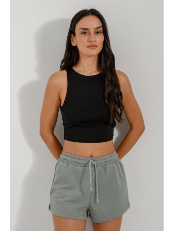 φούτερ σορτς με λάστιχο και κορδόνι (light khaki) σε προσφορά