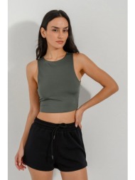 φούτερ σορτς με λάστιχο και κορδόνι (black)