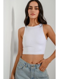 λύκρα κροπ τοπ (white)