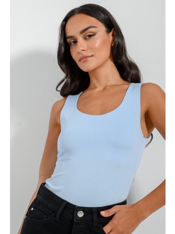 λύκρα τοπ με φαρδιές τιράντες (light blue)