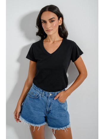 basic t-shirt με v ντεκολτέ (black) σε προσφορά