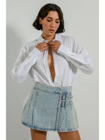 μίνι ντένιμ φούστα με λεπτομέρεια (light blue) σε προσφορά