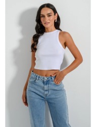 ριπ τοπ με halter λαιμόκοψη (white)