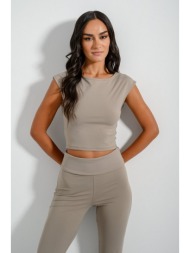 λύκρα κροπ τοπ (tan)