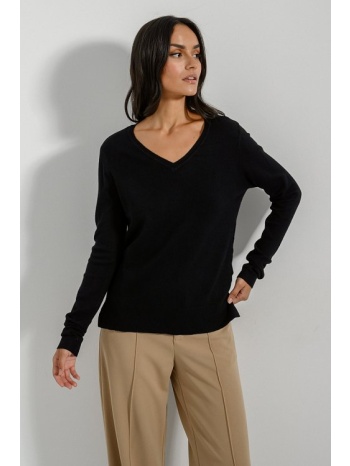 basic πλεκτό με v ντεκολτέ (black) σε προσφορά