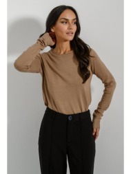 basic πλεκτό με στρογγυλή λαιμόκοψη (d.beige)