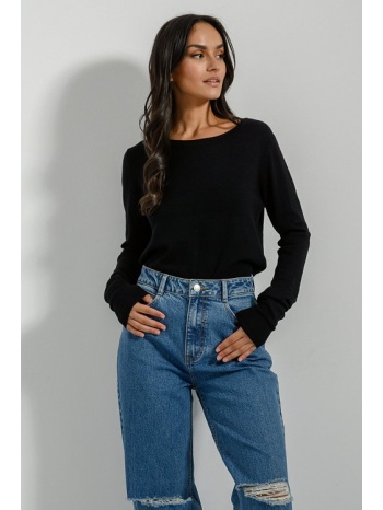basic πλεκτό με στρογγυλή λαιμόκοψη (black) σε προσφορά