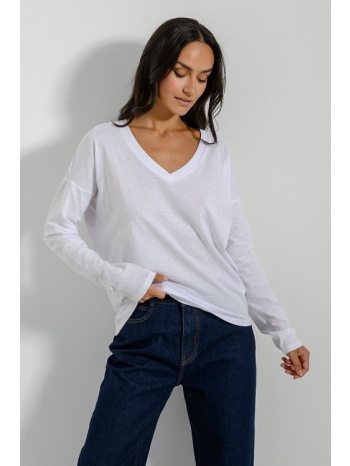 βαμβακερή basic μπλούζα (white) σε προσφορά