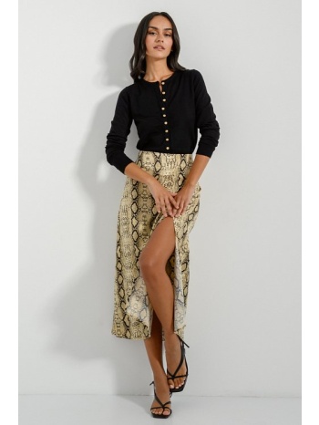 midi φούστα με snake print και άνοιγμα μπροστά (multi) σε προσφορά