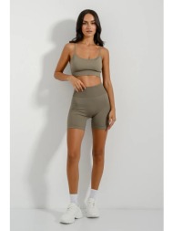 ριπ biker σορτς χωρίς ραφές (taupe)