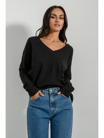 βαμβακερή basic μπλούζα (black) σε προσφορά