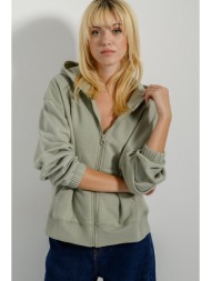 basic φούτερ ζακέτα με κουκούλα (d.mint)